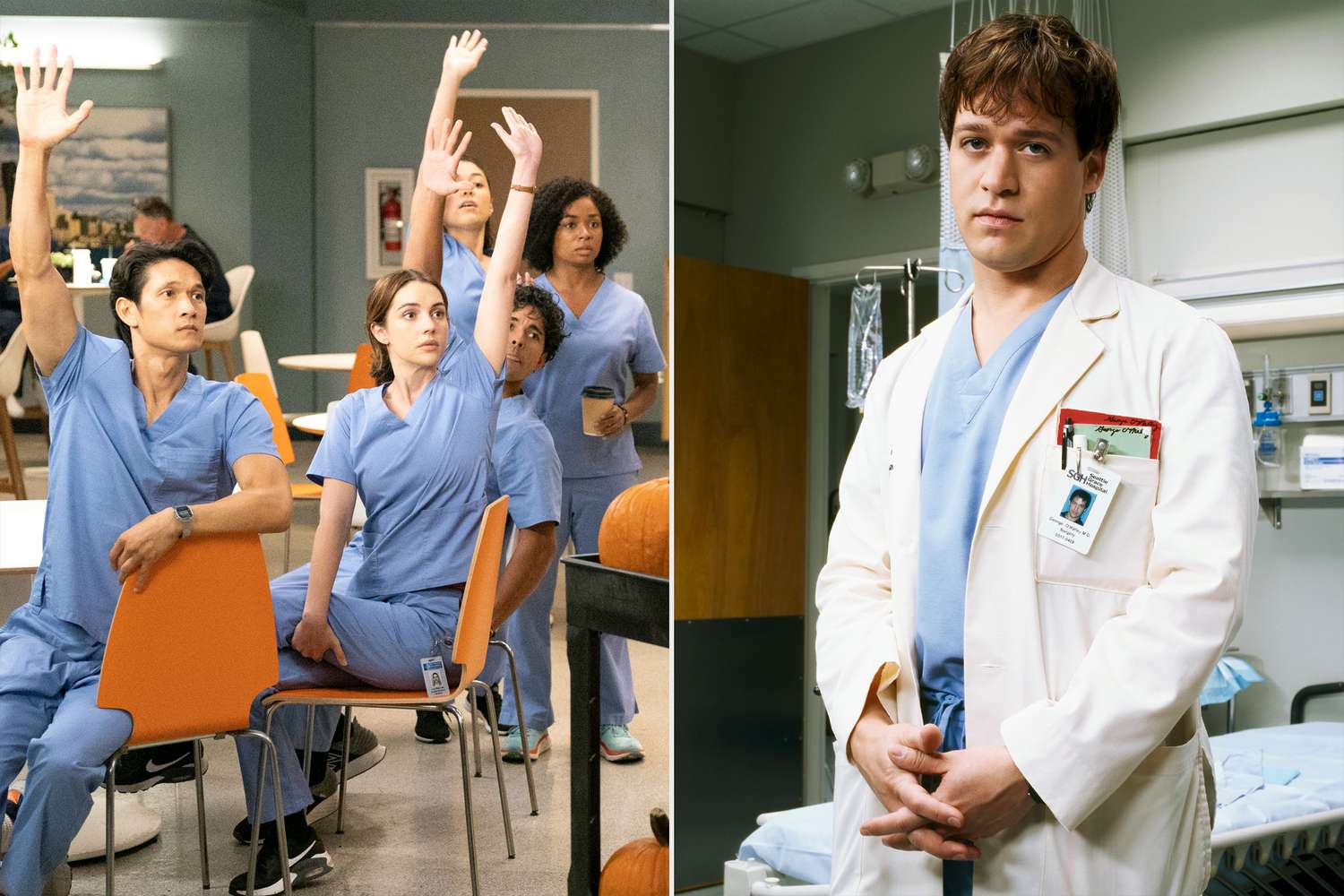 The current class of 'Grey's Anatomy' interns; T.R. Knight as George O'Malley