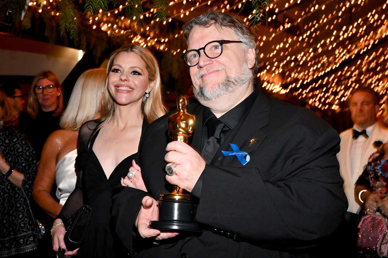 Kim Morgan and Guillermo del Toro at the 95th Annual Academy Awards Governors Ball held at Dolby Theatre on March 12, 2023 in Los Angeles, California.