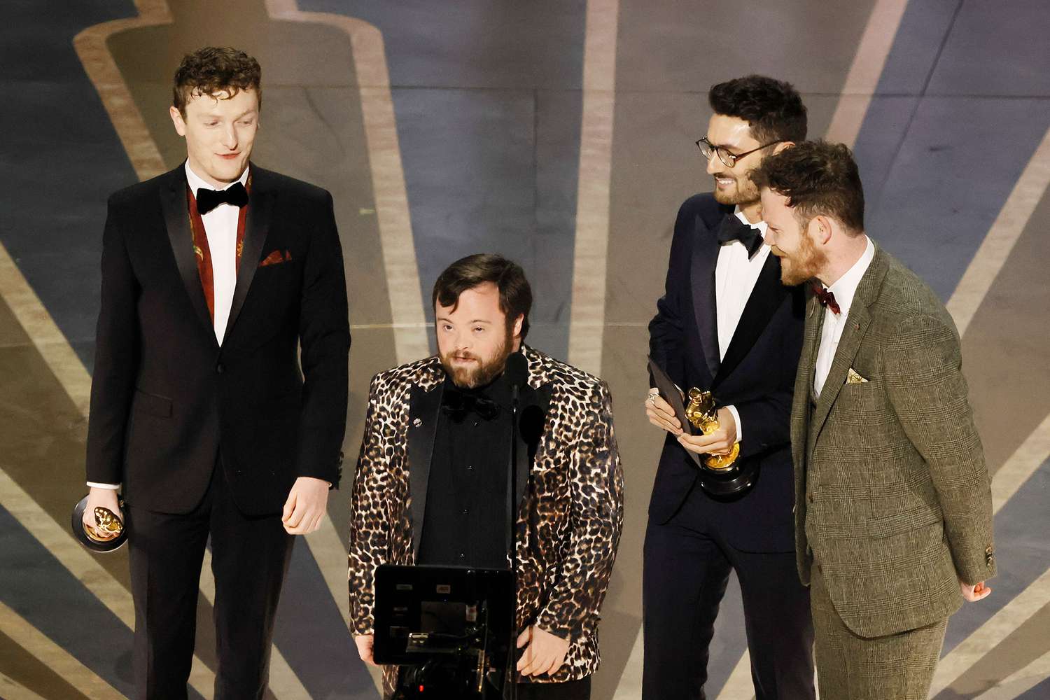 Ross White, James Martin, Tom Berkeley, and Seamus O'Hara at the 2023 Oscars