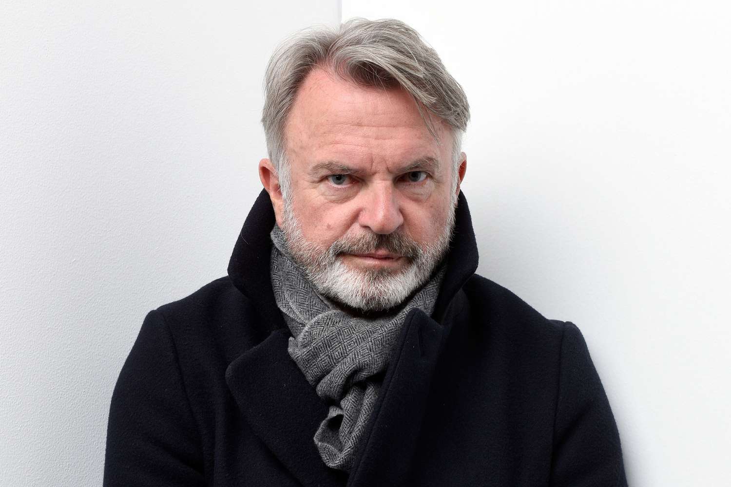 Actor Sam Neill from the film "Hunt for the Wilderpeople" poses for a portrait during the WireImage Portrait Studio hosted by Eddie Bauer at Village at The Lift on January 22, 2016 in Park City, Utah.