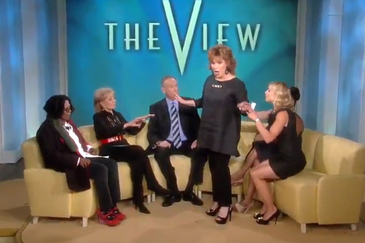Joy Behar and Whoopi Goldberg walk out of an interview with Bill O'Reilly on 'The View'