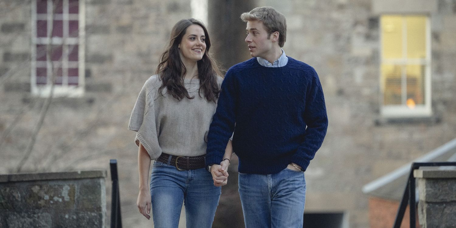 Ed McVey and Meg Bellamy as Prince William and Kate Middleton on season 6 of 'The Crown'