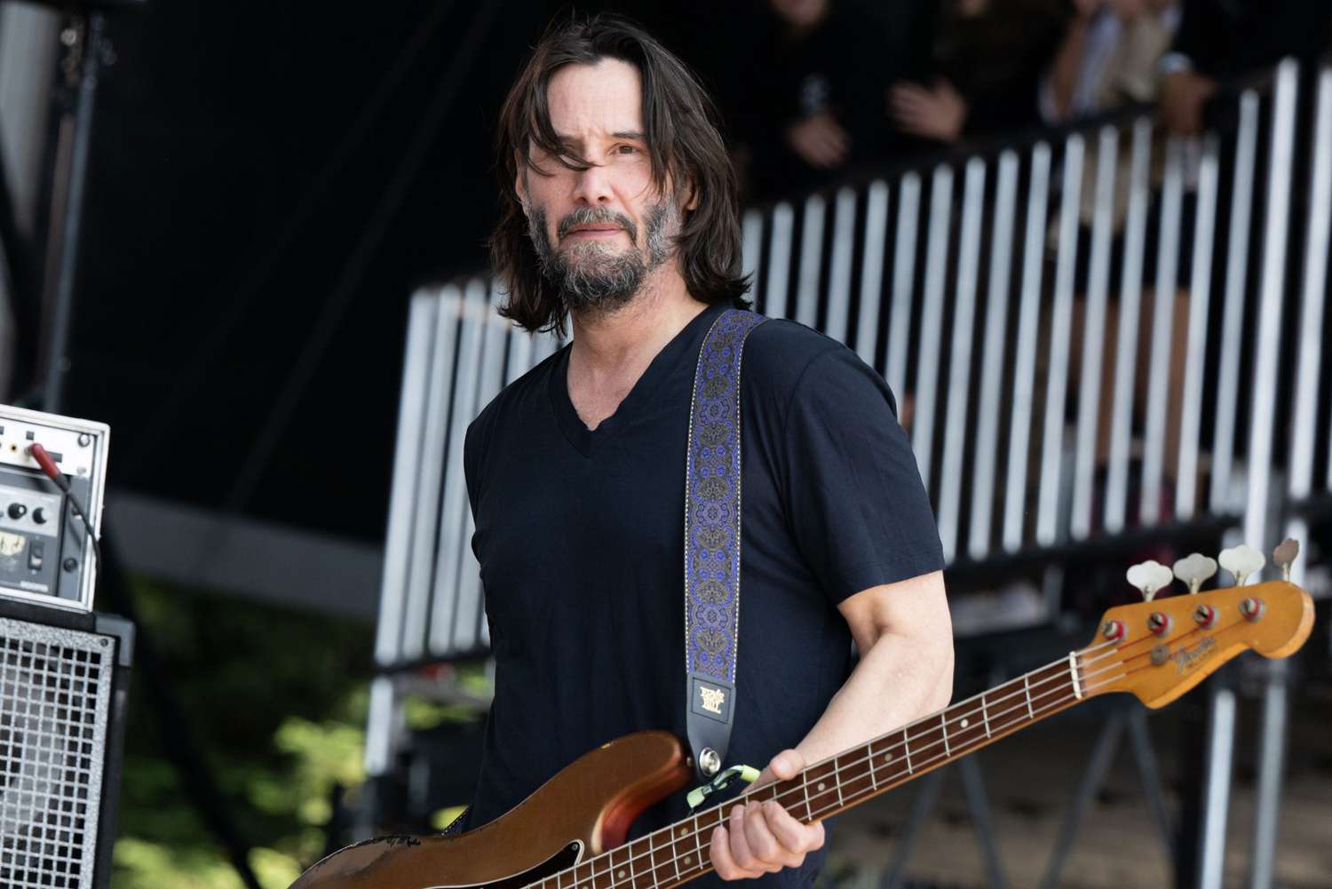 Keanu Reeves performs with Dogstar at the BottleRock Festival in Napa, Calif.