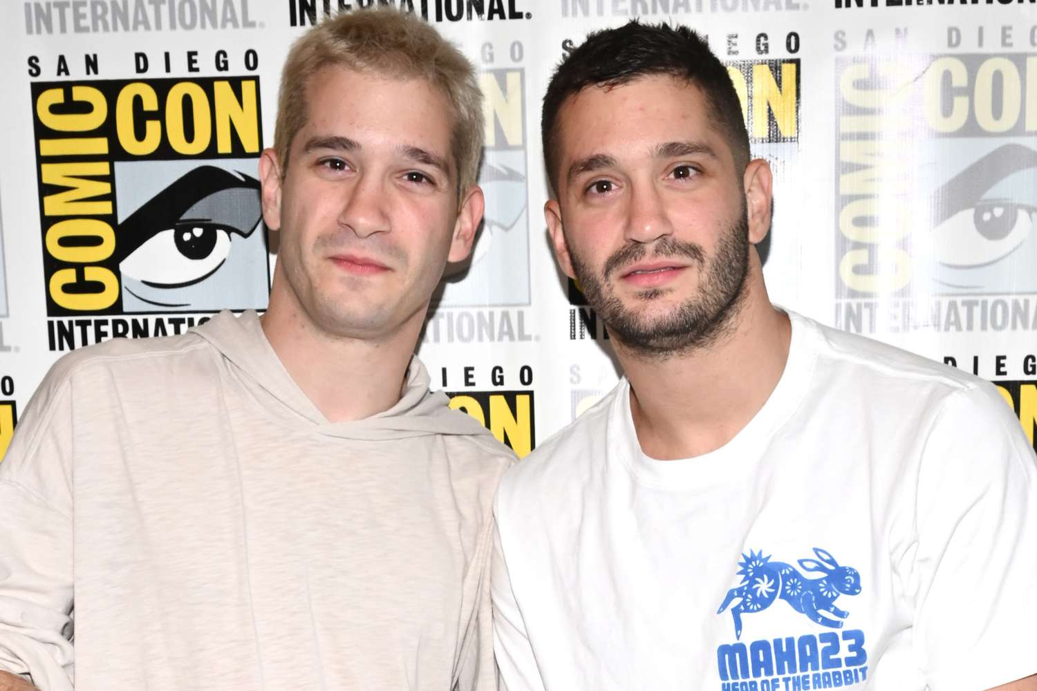 Danny Philippou and Michael Philippou attend A24's "Talk To Me" press line at the 2023 Comic-Con International: San Diego at the San Diego Convention Center on July 20, 2023 in San Diego, California.
