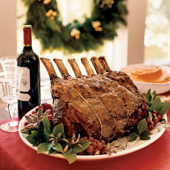 Salt-and-Pepper-Crusted Prime Rib with Sage Jus