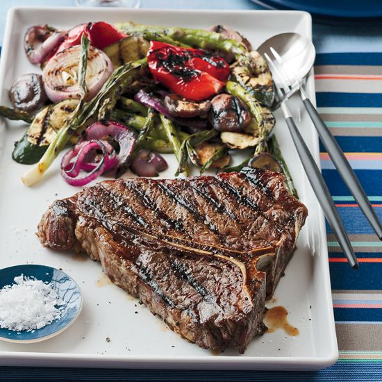 Grilled Porterhouse Steak with Summer Vegetables