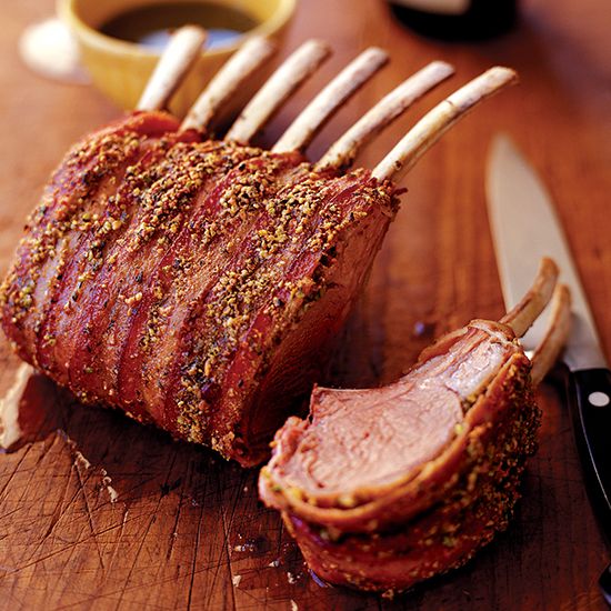 Pistachio-Crusted Rack of Lamb with Pancetta