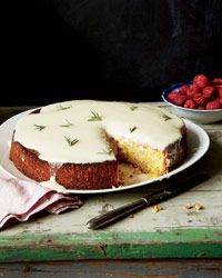 Almond Cake with Lemon and Cr&egrave;me Fra&icirc;che Glaze