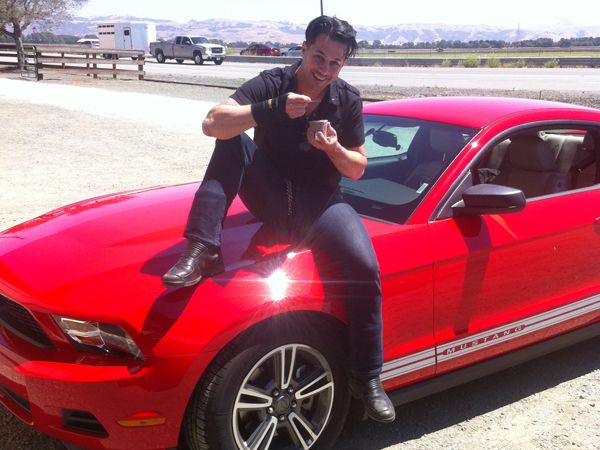Johnny Iuzzini on a Mustang