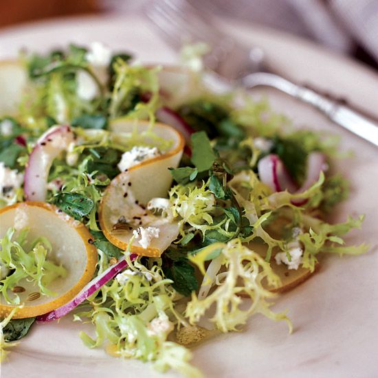 Pickled Asian Pear Salad with Creamy Lemon Dressing
