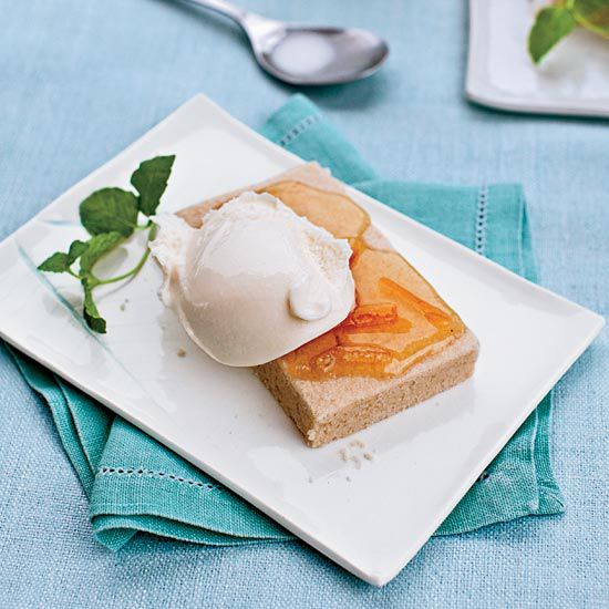 Shortbread with Marmalade and Vanilla Ice Cream