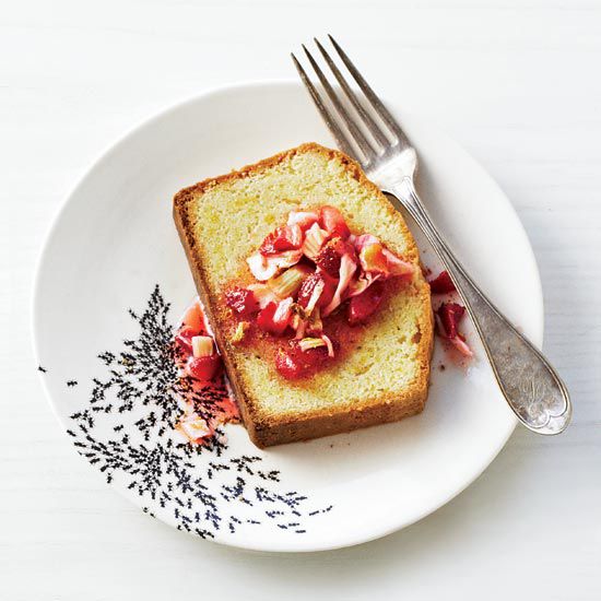 Strawberry-and-Wild-Fennel Compote with Pound Cake. Photo &copy; Kate Mathis