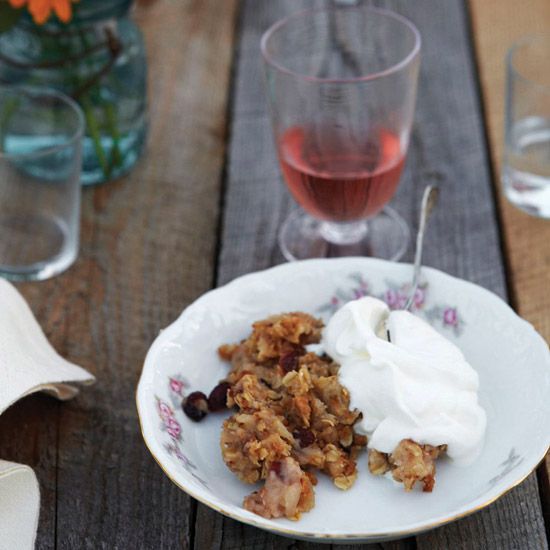 Apple Crisp with Dried Cranberries