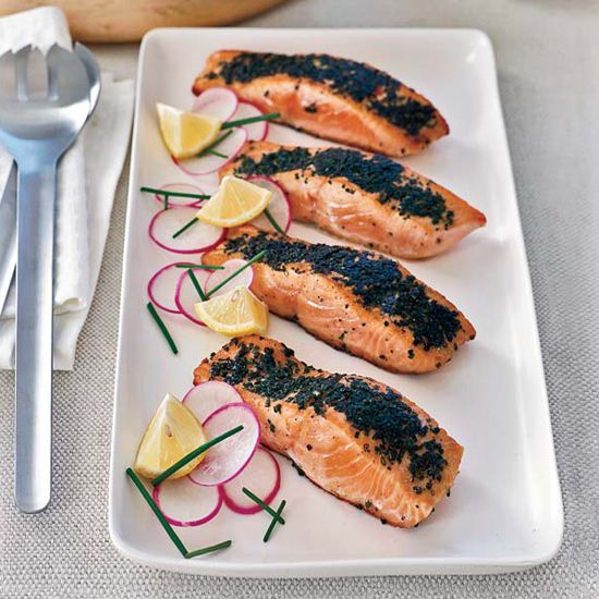 Chive Salmon with Remoulade