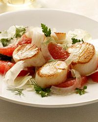 Grilled Scallops with Parsley Salad 
