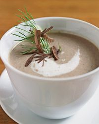 Mushroom Soup with Toasted Bread