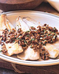 Saut&eacute;ed Brook Trout with Brown Butter and Pecans 