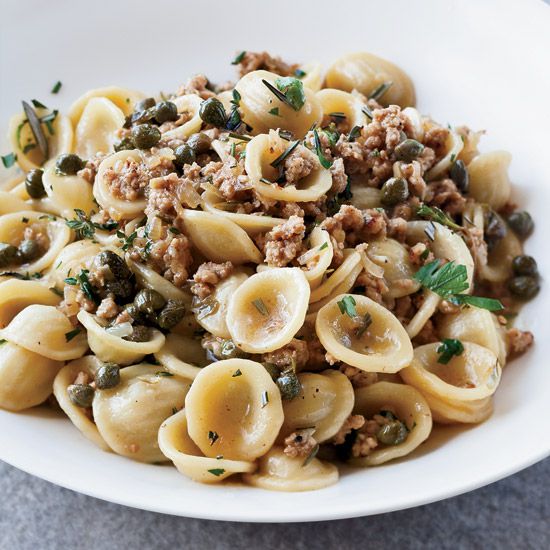 Orecchiette with Veal, Capers and White Wine