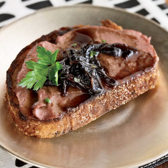 Chicken-Liver Toasts with Shallot Jam