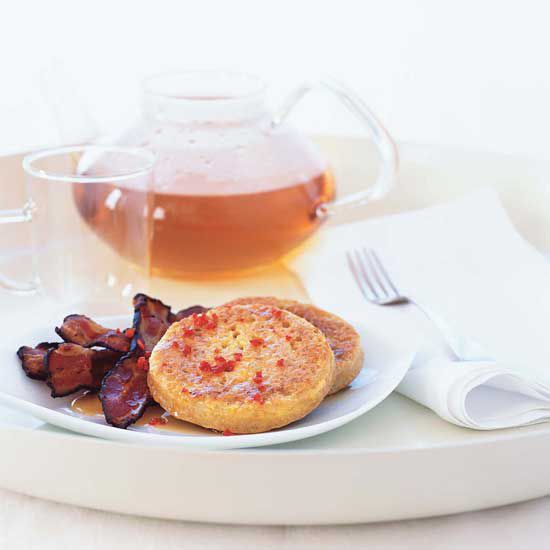 Crumpets with Bacon