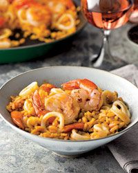 Smoky Paella with Shrimp and Squid