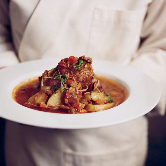 Smoky Tomato-Braised Veal Shoulder with Potatoes