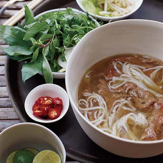 Spiced Beef Pho with Sesame-Chile Oil