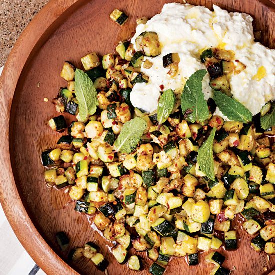 Roasted Zucchini with Ricotta and Mint