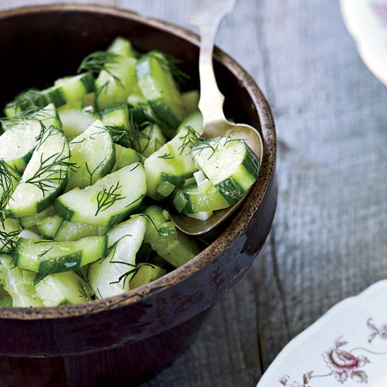 Braised Cucumbers with Dill