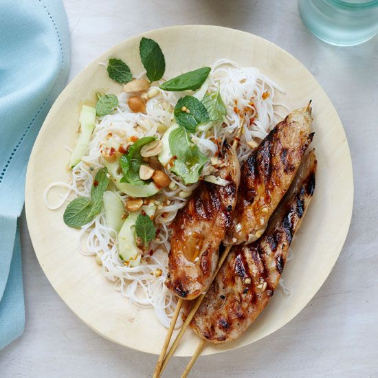 Vermicelli with Chicken Skewers and Nuoc Cham