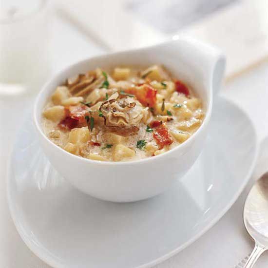 Light and Creamy Oyster Chowder with Salsify