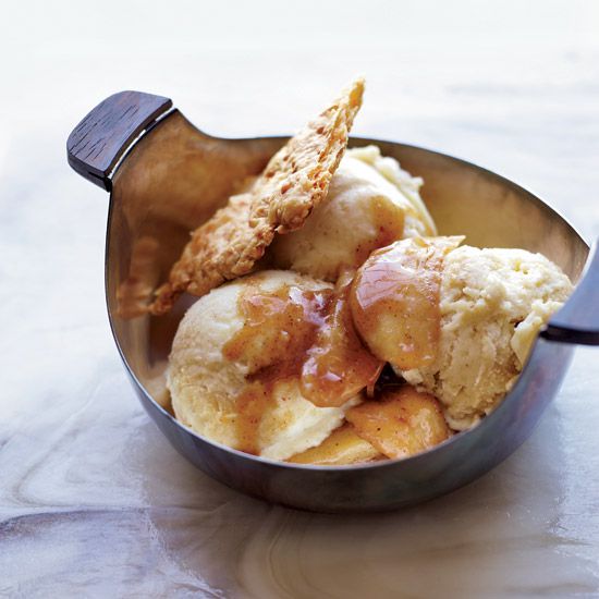 Apple Pie Sundaes with Cheddar Crust Shards. Photo &copy; Con Poulos