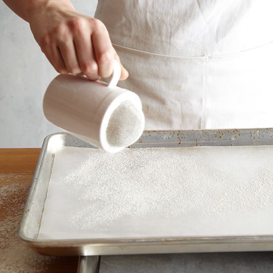 How to Make Doughnuts: Prepare Baking Sheets