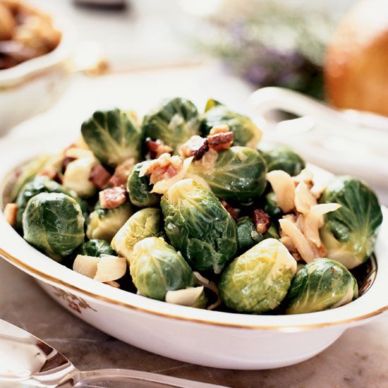 Brussels Sprouts with Onion and Bacon