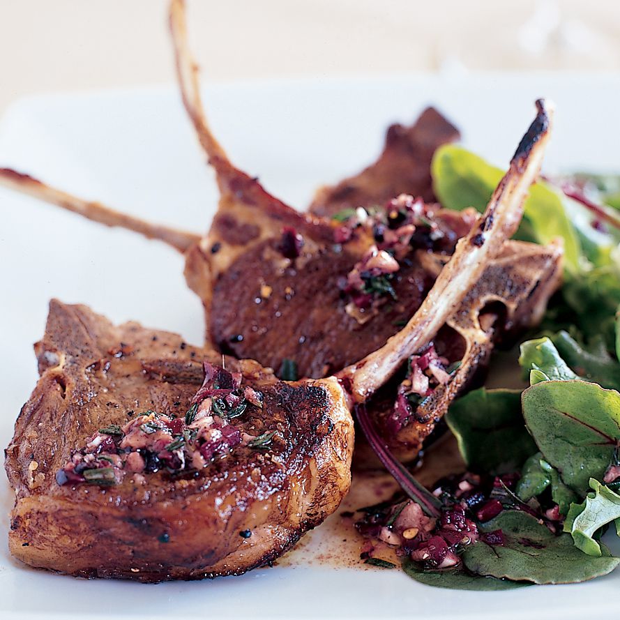 Grilled Lamb Chops with Proven&ccedil;al Dressing 