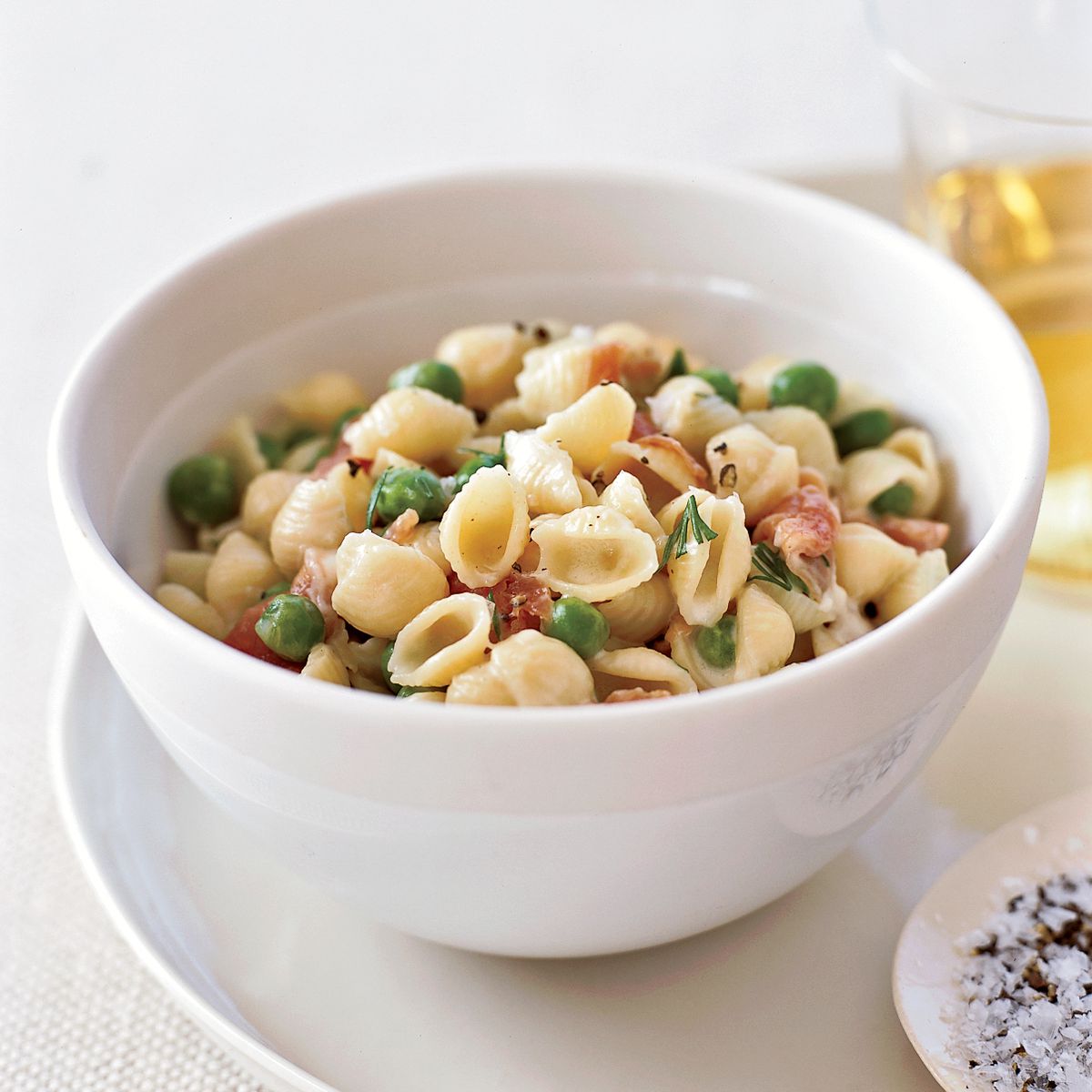 Pasta Shells With Peas And Ham Recipe Amy Tornquist Food Wine