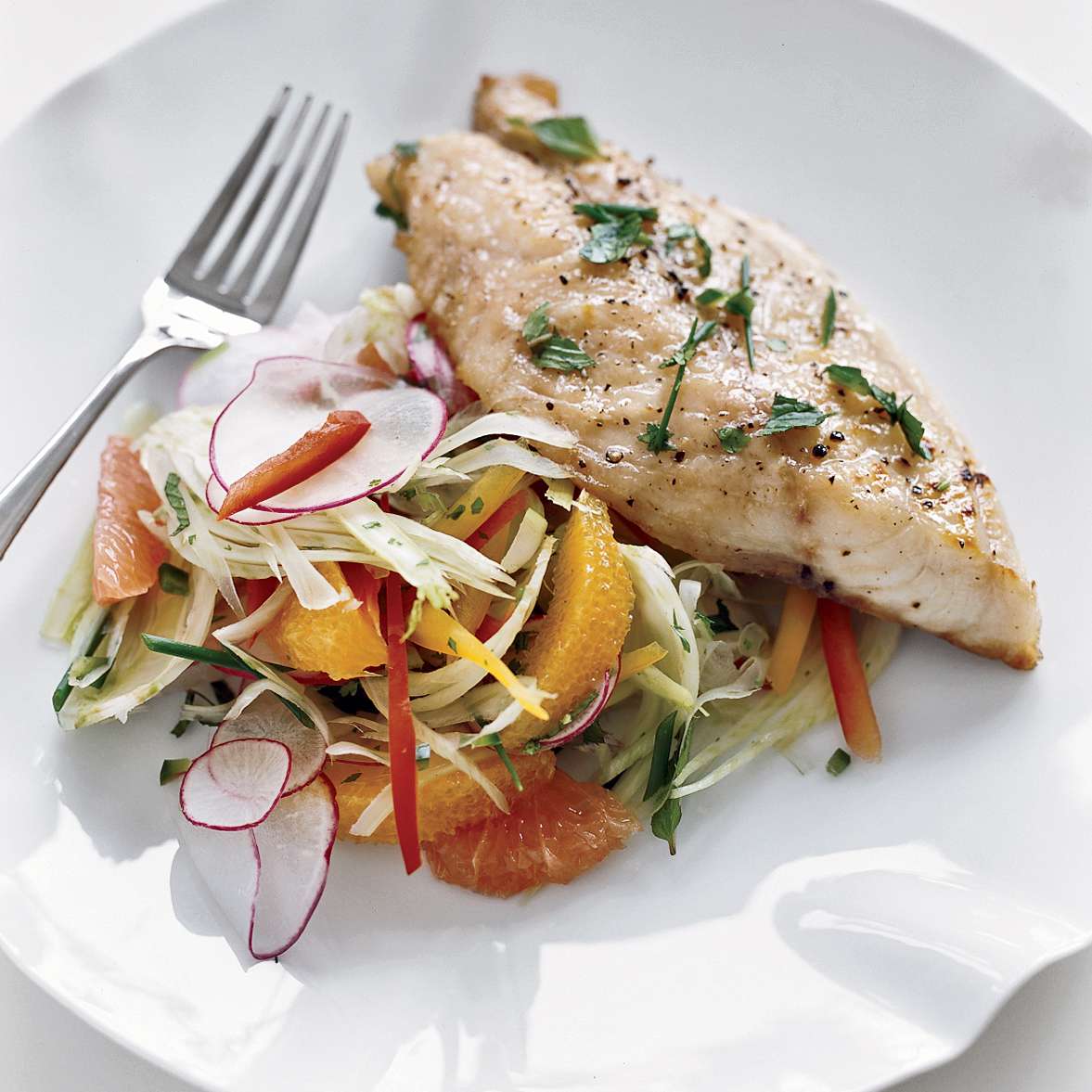Red Snapper with Citrus and Fennel Salad 