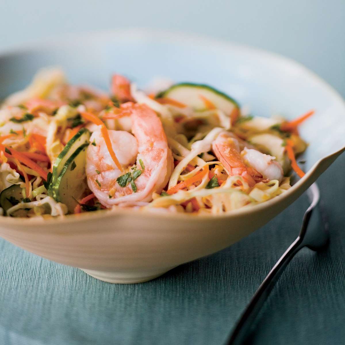 Shrimp and Cabbage Salad with Lime and Peanuts 