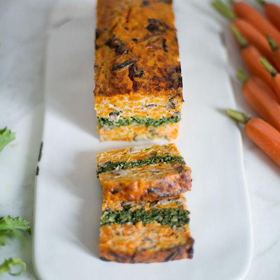 Savory Baked Carrot and Broccoli Rabe Terrine