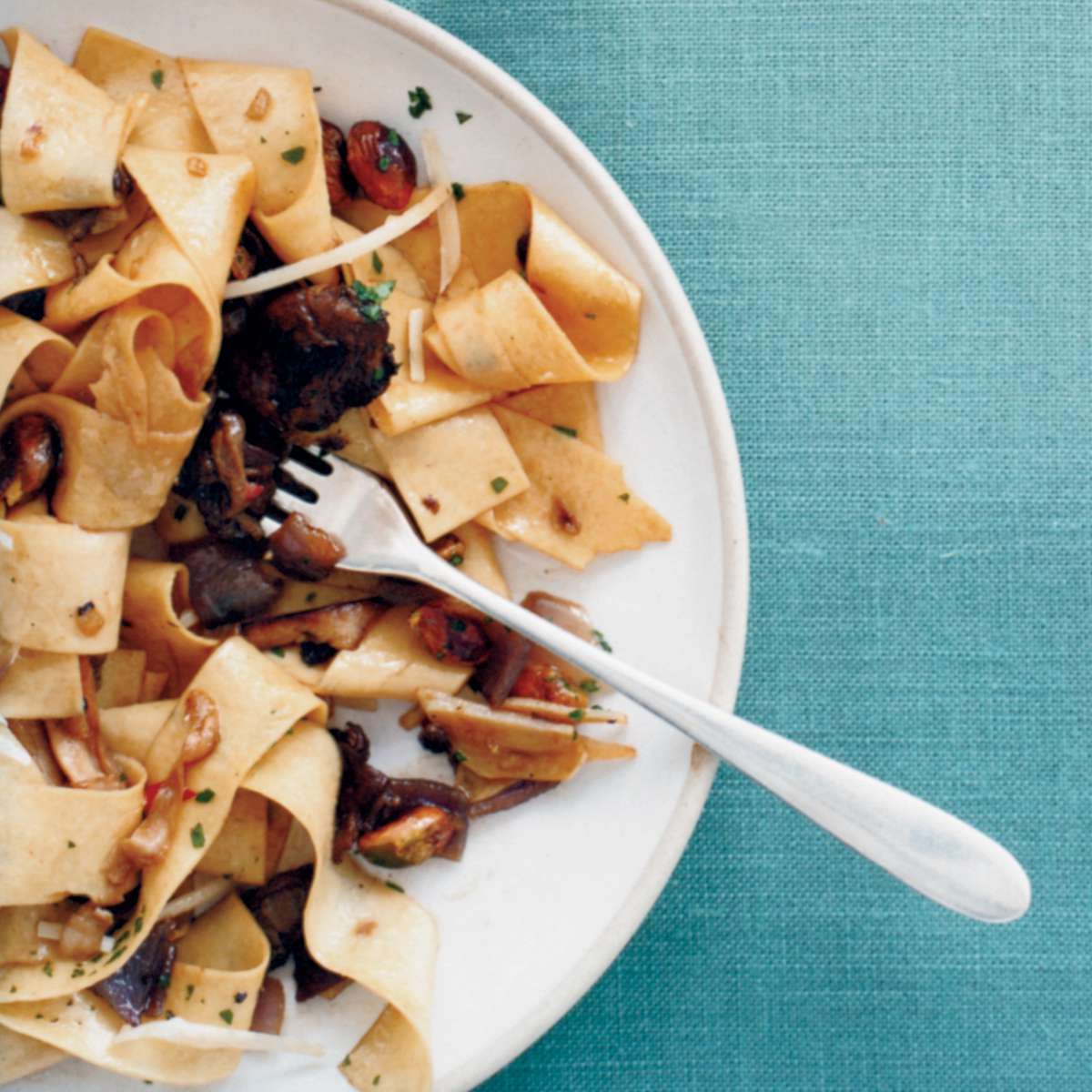 Pappardelle with Porcini and Pistachios