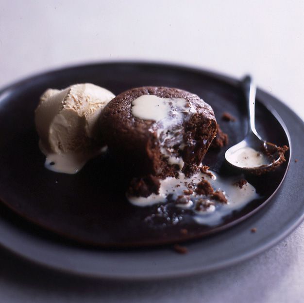 Warm Double-Chocolate Brownie Cakes