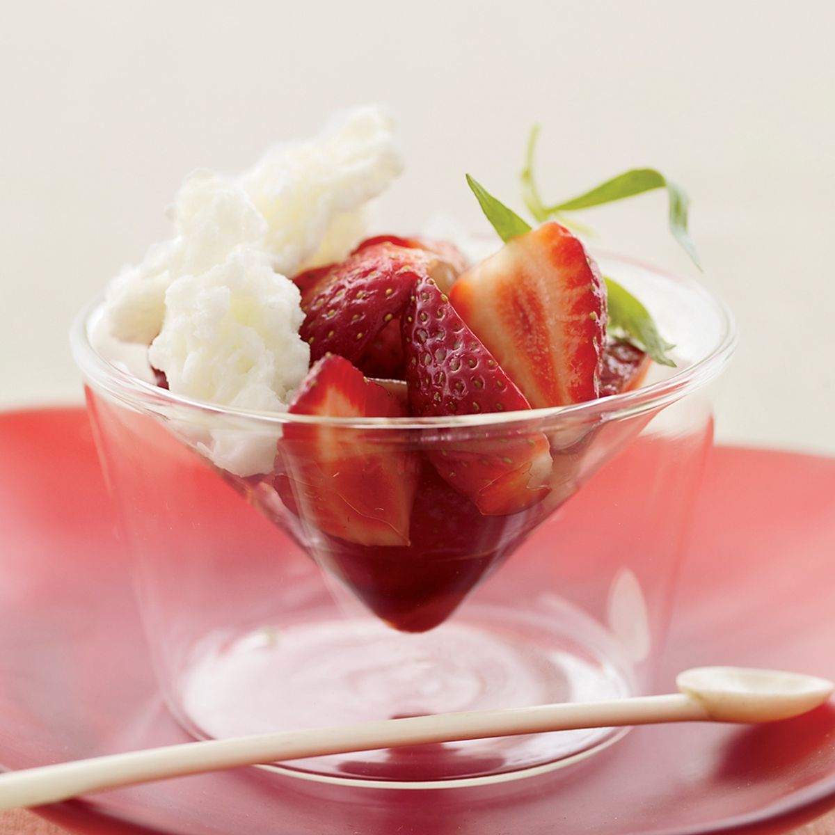 Strawberries with Buttermilk Ice and Balsamic Vinegar 