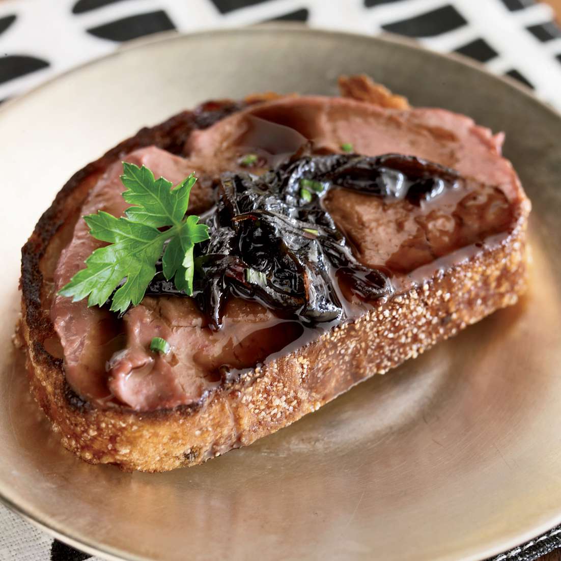 Chicken-Liver Toasts with Shallot Jam 