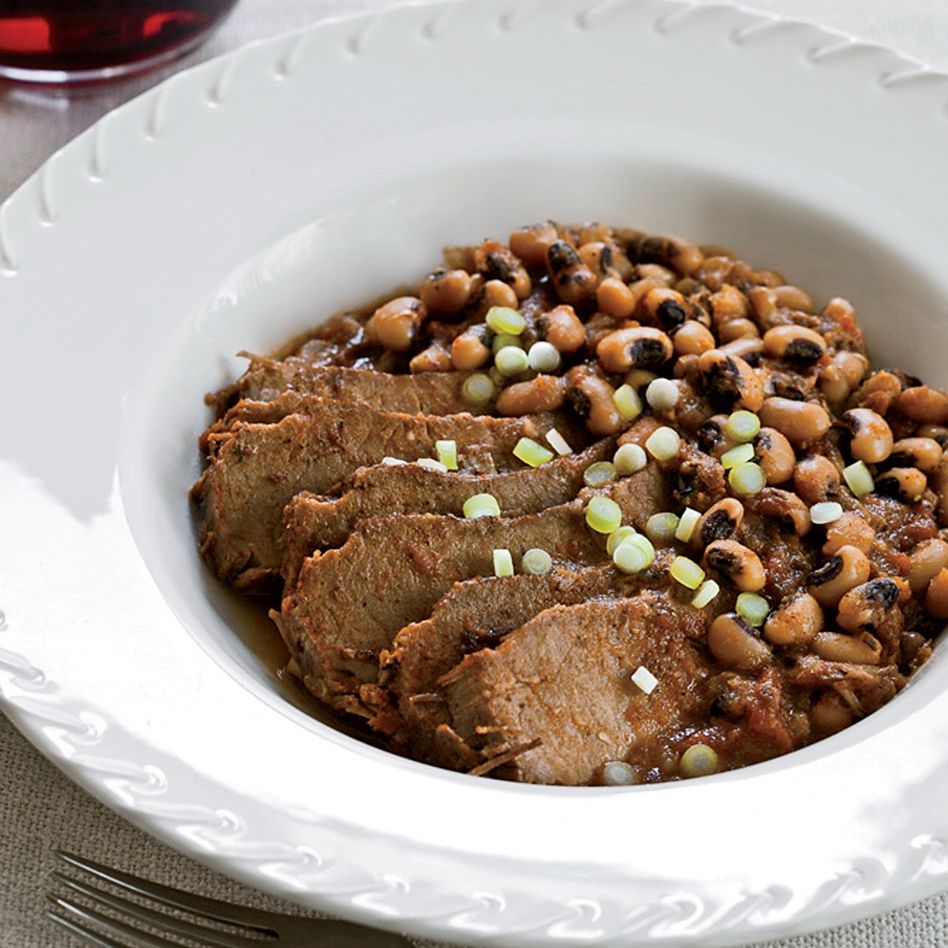 Slow Cooker Spicy Brisket with Texas Caviar