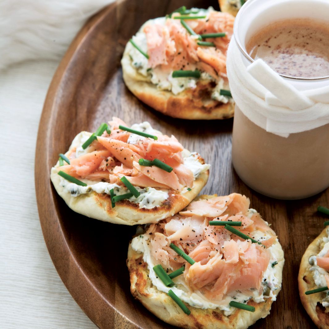 Smoked-Trout-and-Caper-Cream-Cheese Toasts Recipe - Tory Miller | Food &amp;  Wine
