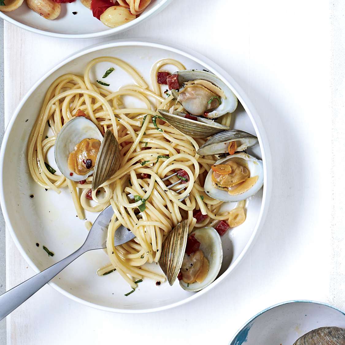 Spicy Tonnarelli with Clams 