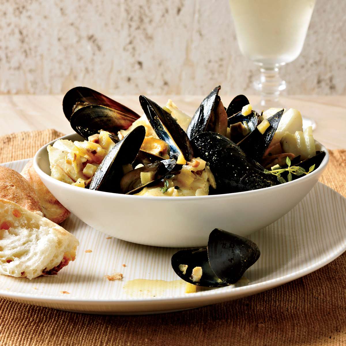 Curried Cod and Mussels 