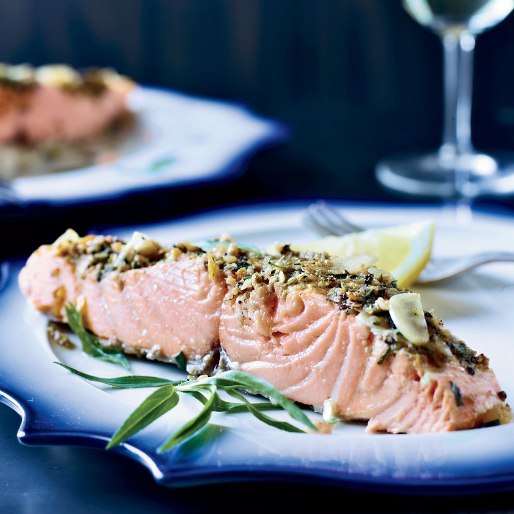 Slow-Roasted Salmon with Tarragon and Citrus
