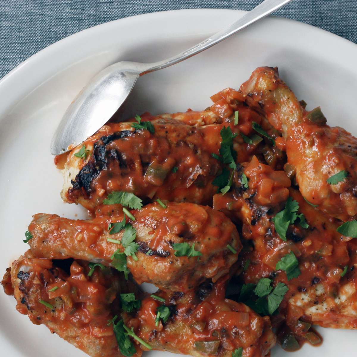 Grilled Chicken with Spicy Brazilian Tomato and Coconut Sauce 