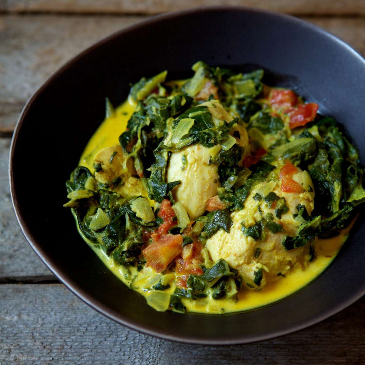 Indian-Spiced Chicken and Spinach 